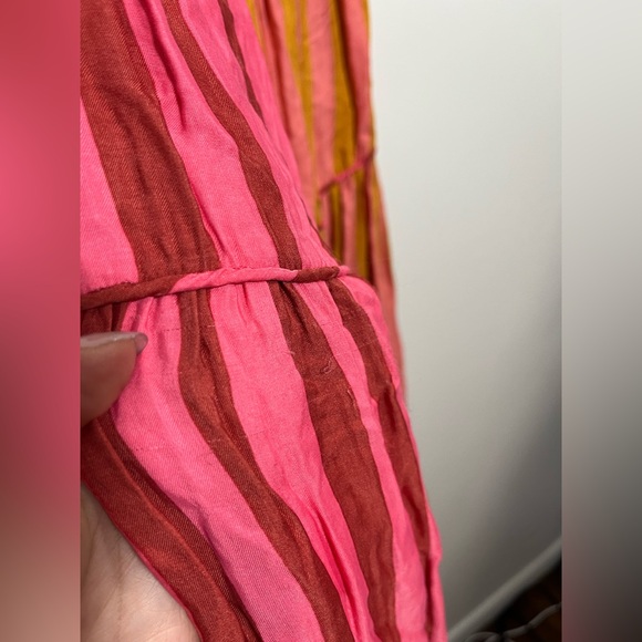 Farm x Anthropologie Deep-V Mixed-Stripe Maxi Dress - Picture 8 of 11